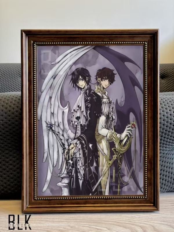 【海外代購】巴洛克 魯魯修朱雀復古Code Geass 反叛的魯路修叛逆Lelouch樞木朱雀動漫裝飾畫 
