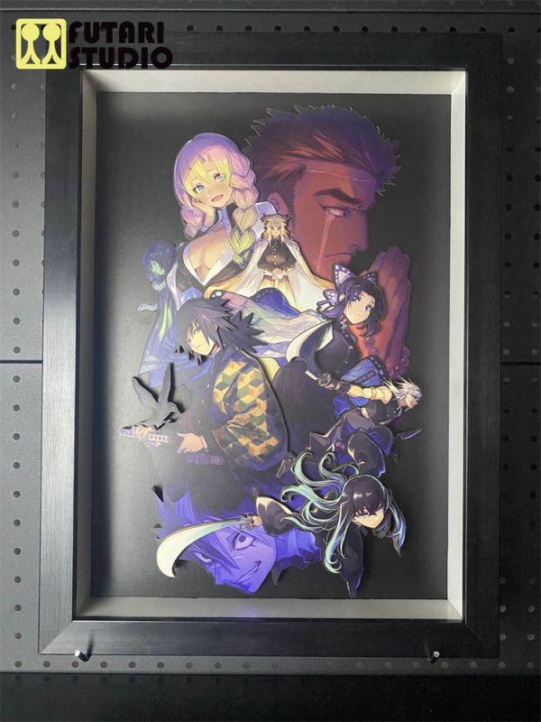 【海外代購】【45*33CM】FUTARI STUDIO - 二人工作室 鬼殺隊隊長集合立體畫 