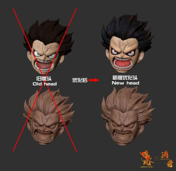 【台灣現貨】魔風 漫奇 四檔 彈跳人魯夫+胸像配件包 
