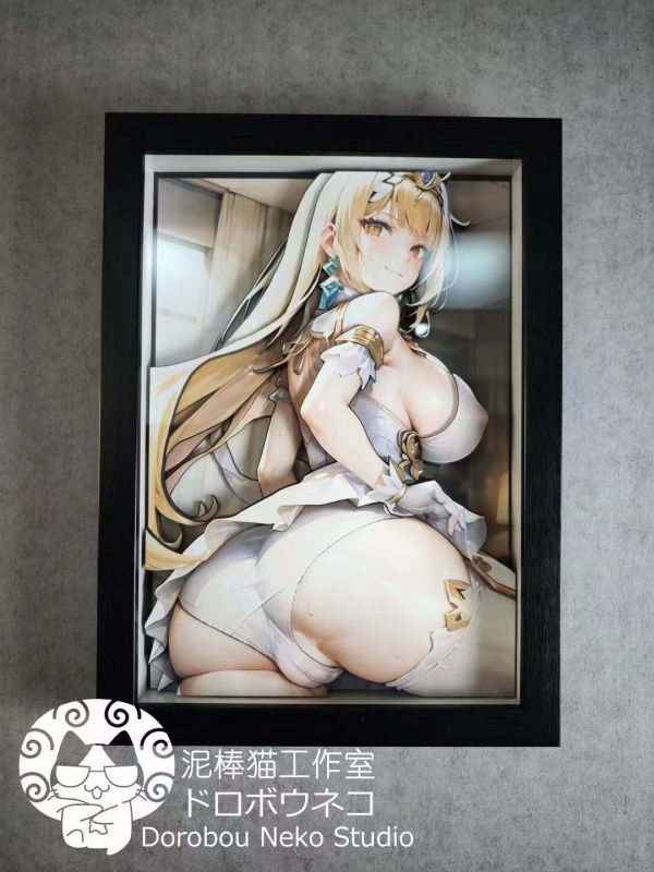 【海外代購】【46*34CM】泥棒貓 異度神劍 光 立體畫 