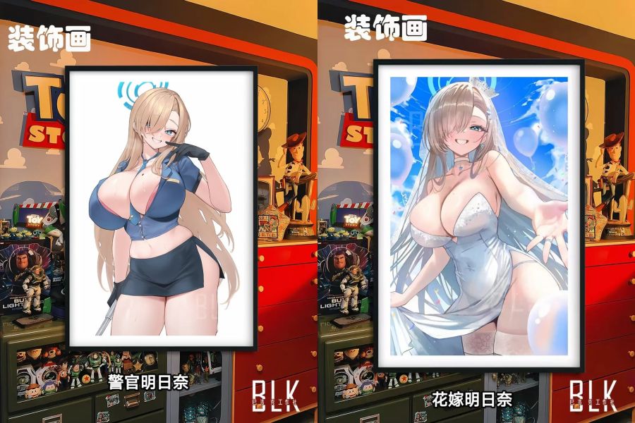 【海外代購】巴洛克 《警官明日奈》一之瀨明日奈邦妮蔚藍檔案裝飾畫/冰箱貼 