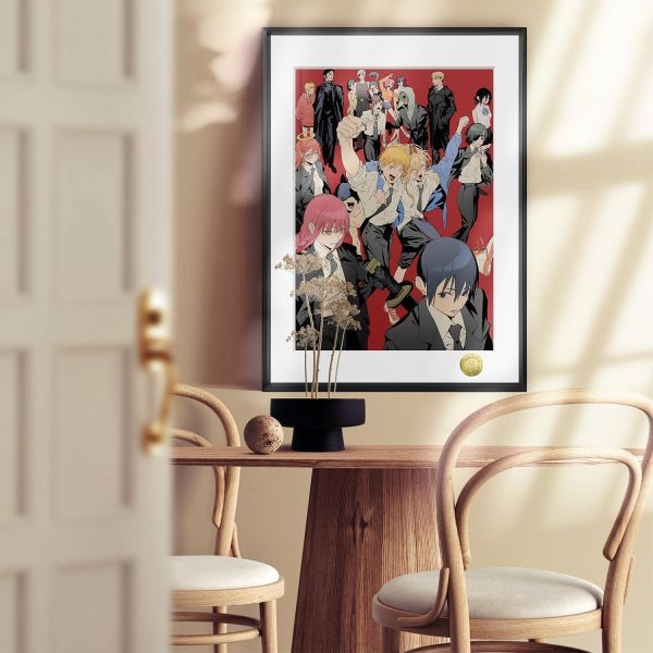 【海外代購】皇呱 《電鋸人成員大合照》 電鋸人成員大合照電次瑪奇瑪早川秋蕾塞同人周邊裝飾畫 午睡毯  地毯 