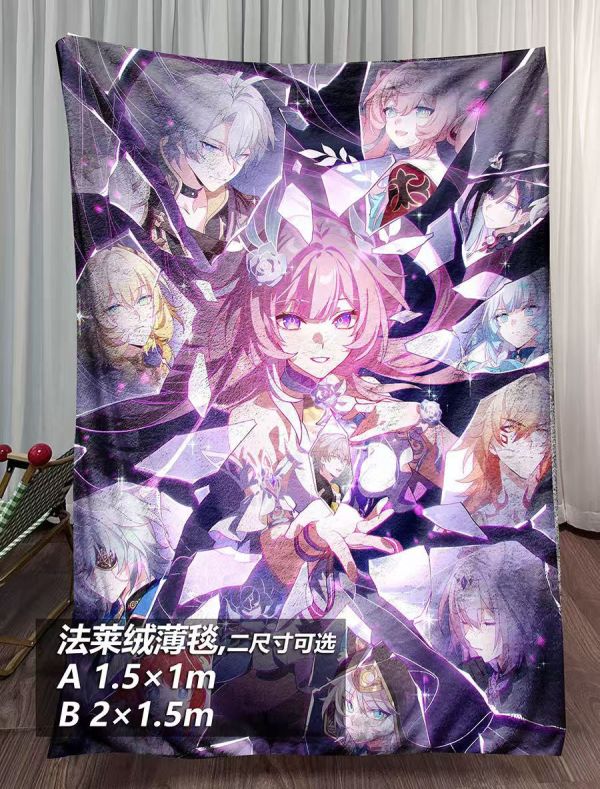 【海外代購】千鳥社 《碎鏡餘憶》 崩壞3愛莉希雅逐火蛾粉色妖精小姐凱文午睡毯地毯裝飾畫 