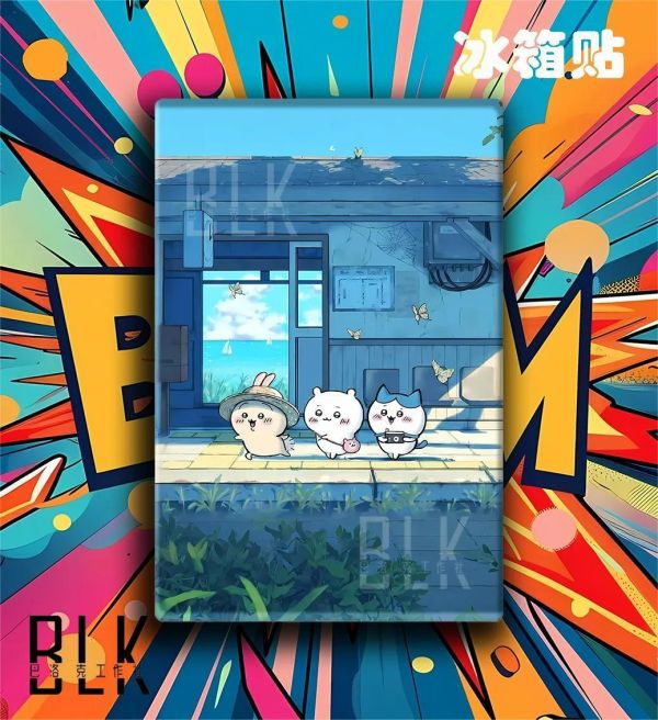 【海外代購】巴洛克 《出遊吉伊卡哇》Chiikawa裝飾畫冰箱貼 