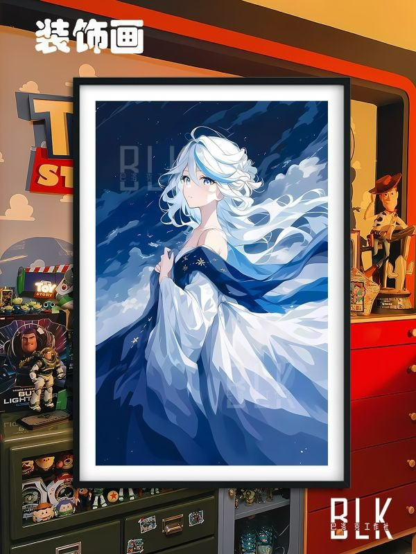 【海外代購】巴洛克 水神芙寧娜原神水之魔神裝飾畫/冰箱貼 