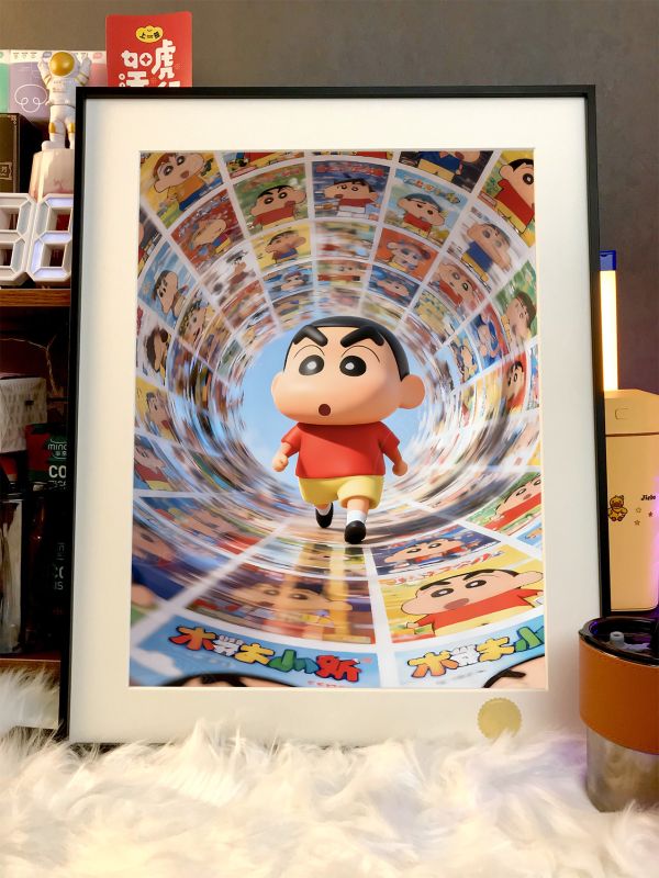 【海外代購】星空 《小新時光隧道》蠟筆小新風間阿呆正男小白小葵Crayon Shin-chan動漫裝飾畫