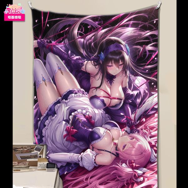 【海外代購】阿喵畫社 曉美焰與鹿目圓 8k主題高清裝飾畫 牆面掛毯  床頭地墊 冰箱貼 