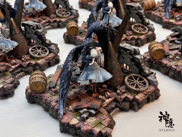 【海外代購】神隱 剪影瞬間系列 哈爾的移動城堡戰火中的擁抱 