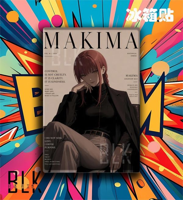 【海外代購】巴洛克 《雜誌瑪奇瑪》Chainsaw Man電鋸人蕾塞篇電次帕瓦動畫裝飾畫冰箱貼 