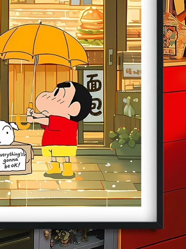 【海外代購】巴洛克 《小白小新》春日部防衛隊蠟筆小新裝飾畫冰箱貼 