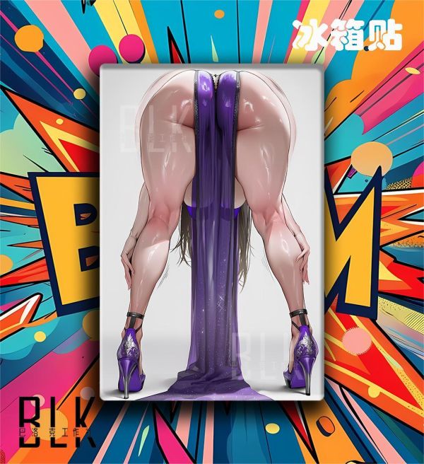 【海外代購】巴洛克 《背影系列蒂法》愛麗絲克勞德最終幻想tifa遊戲動漫裝飾畫冰箱貼 