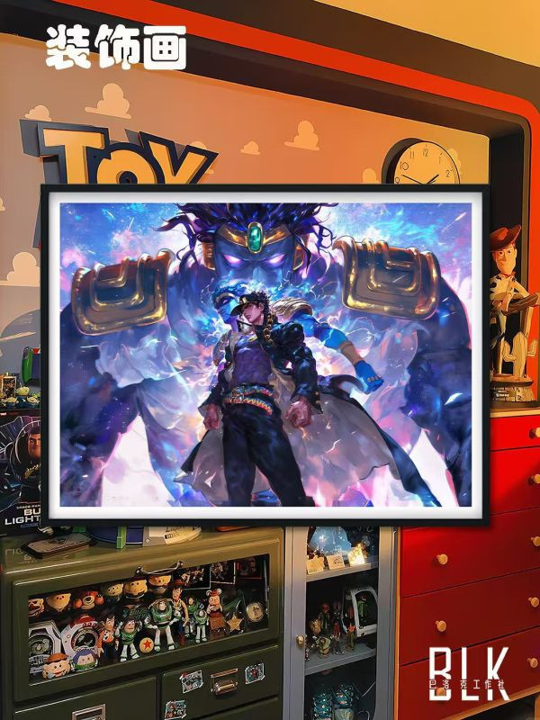 【海外代購】巴洛克 承太郎白金之星JOJO的奇妙冒險裝飾畫/冰箱貼 