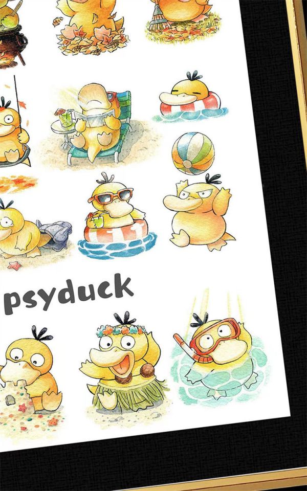 【海外代購】千鳥社 可達鴨會長 Psyduck裝飾畫01 