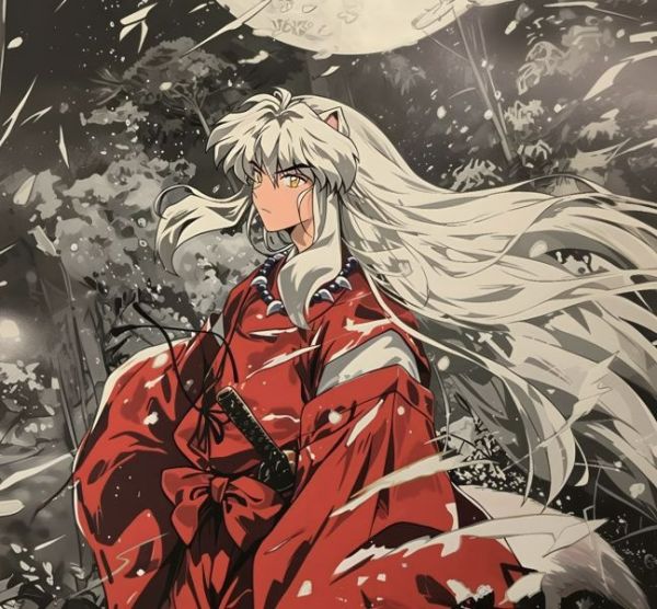 【海外代購】H2 《犬夜叉》殺生丸戈薇桔梗裝飾畫 