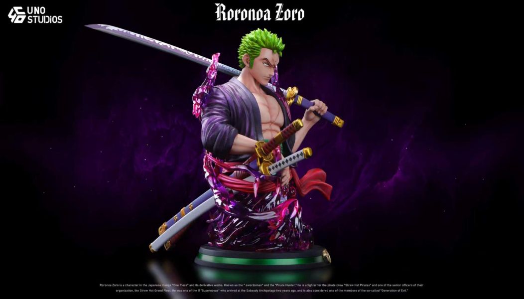 【預定】UNO 海賊王索隆2.0桌擺飾胸像 