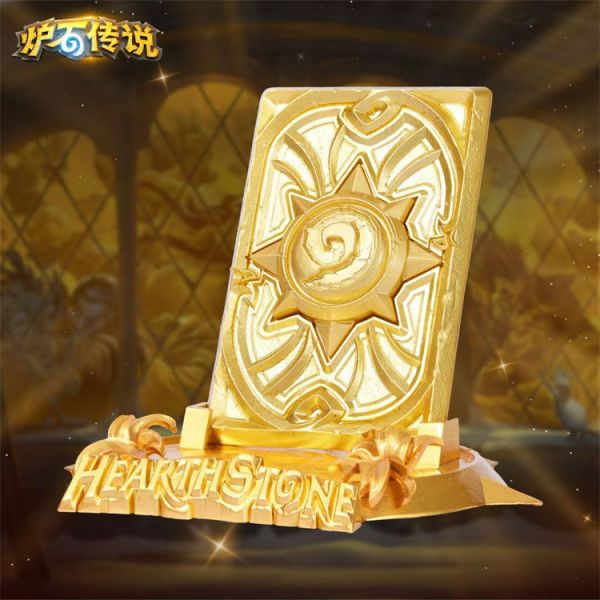 【海外代購】Blizzard 暴雪官方 正版遊戲爐石戰記黃金挑戰卡背金屬典藏擺件 