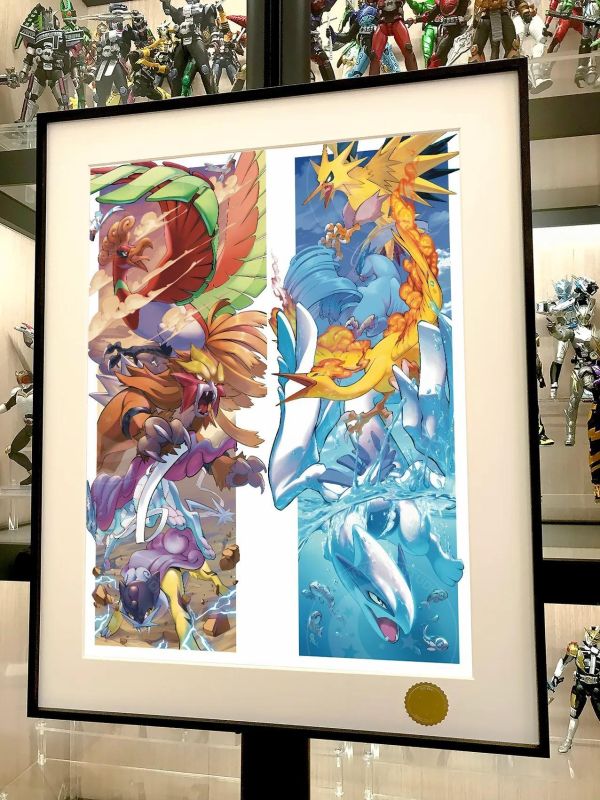 【海外代購】星空 《神獸》洛奇亞鳳王寶可夢30週年裝飾畫 