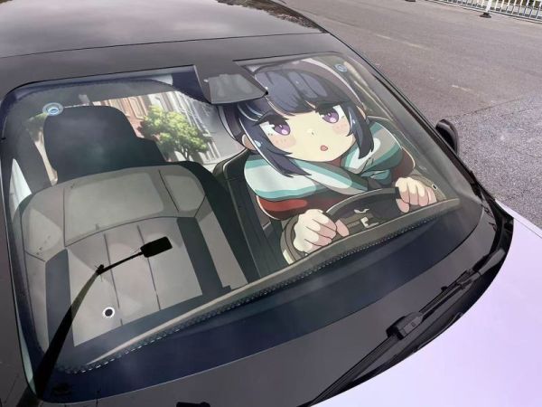 【海外代購】千鳥社 《汽車前擋遮陽-志摩凜》搖曳露營志摩凜芝麻凜二次元可愛汽車遮陽防曬 