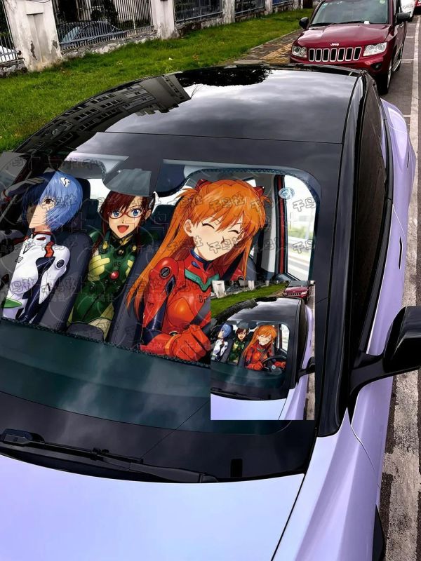 【海外代購】千鳥社《汽車前擋遮陽-EVA三女主》 