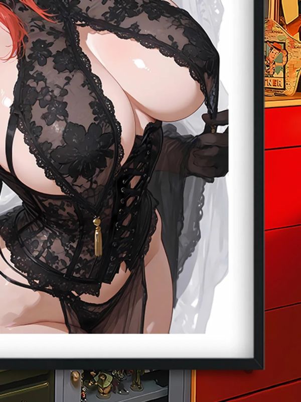 【海外代購】巴洛克《黑紗瑪奇瑪》鏈鋸人蕾塞篇裝飾畫冰箱貼 