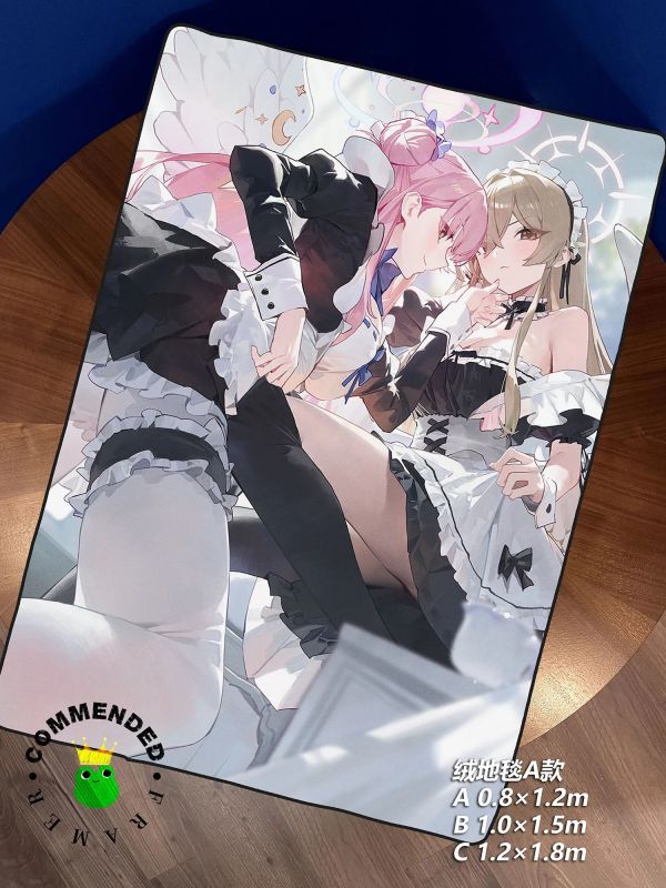 【海外代購】皇呱 《會聖女僕》蔚藍檔案茶會聖園彌香桐藤渚裝飾畫 午睡毯 地毯 