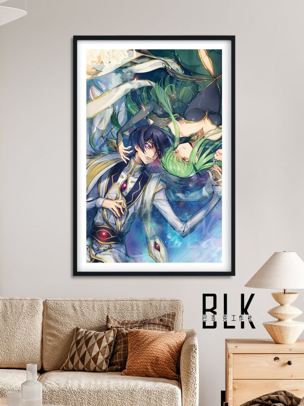 【海外代購】巴洛克 《魯魯修CC》魯路修魯殿魔神Code Geass 反叛的魯路修叛逆動漫裝飾畫冰箱貼 