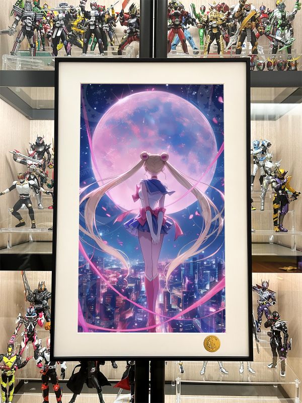 【海外代購】星空 《水冰月》美少女戰士月野兔動漫小兔裝飾畫 