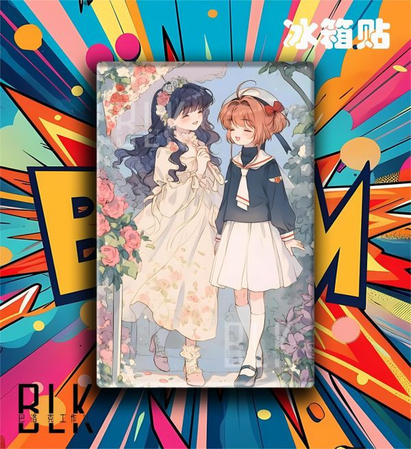 【海外代購】巴洛克 春日知櫻魔卡少女木之本櫻知世裝飾畫/冰箱貼 
