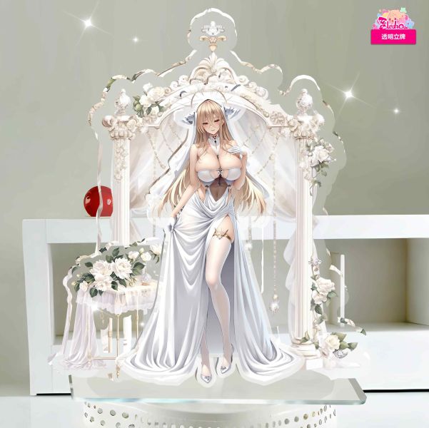 【海外代購】阿喵畫社 立牌第八彈婚紗碧藍航線武藏/贊妮/信濃/怨仇 大型多層異形壓克力立牌 