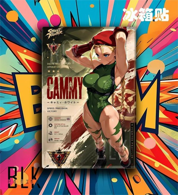 【海外代購】巴洛克 《檔案嘉米》街頭霸王裝飾畫冰箱貼 