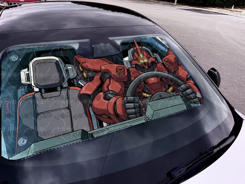 【海外代購】千鳥社 《汽車前擋遮陽－沙札比》二次元汽車遮陽防曬前擋開車機動戰士高達沙札比Sazabi夏亞Gundam 