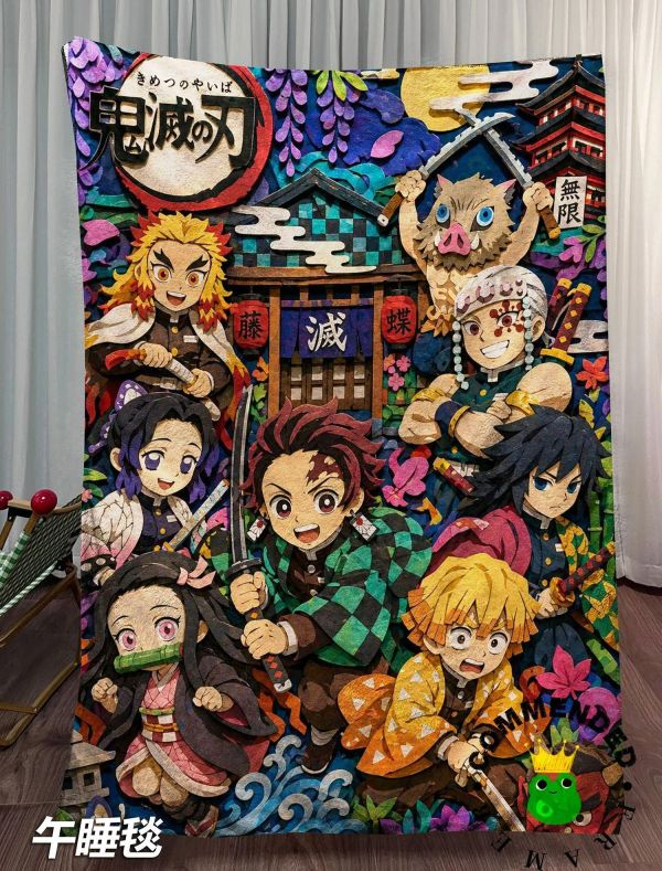 【海外代購】皇呱 《Q版鬼殺隊》鬼滅之刃裝飾畫 午睡毯  地毯 