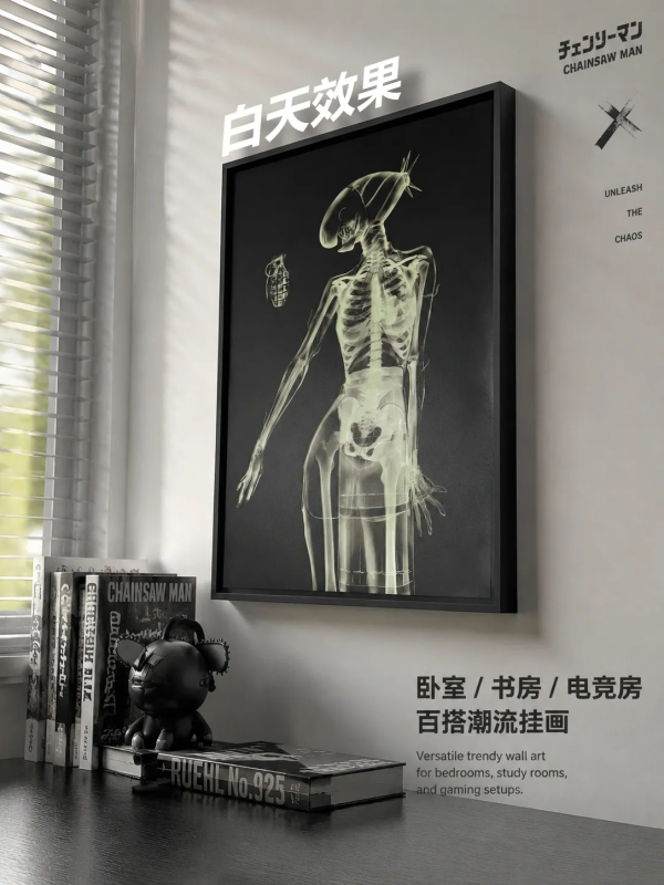 【海外代購】千鳥社《蕾塞X光》夜光畫鏈鋸人周邊潮玩裝飾畫 