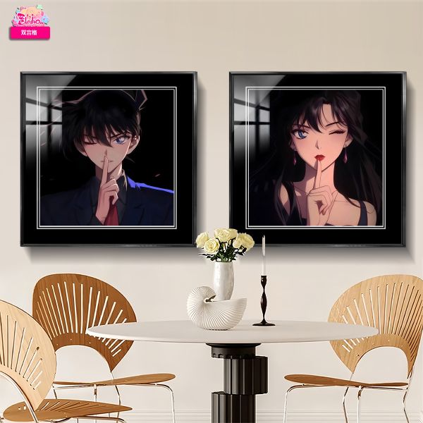 【海外代購】阿喵畫社 柯藍毛利蘭 雙牆面高清組合裝飾畫