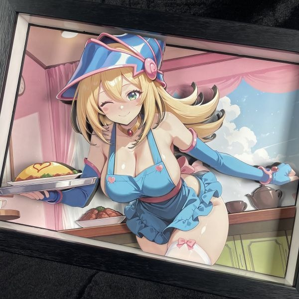 【海外代購】黑白畫映 B&W 遊戲王 黑魔導女孩 立體裝飾畫 