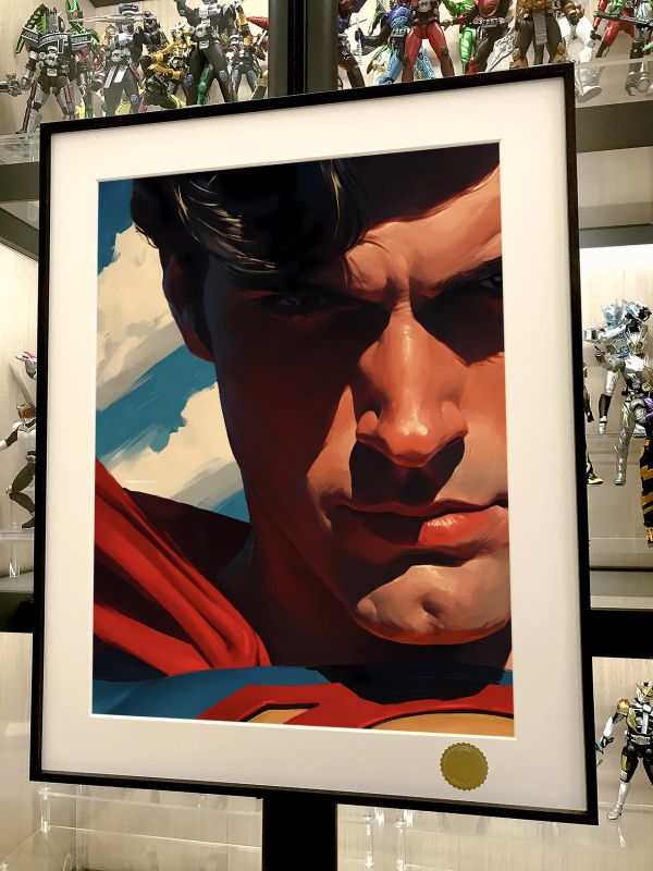 【海外代購】星空《大超》dc鋼鐵之軀克拉克superman動漫二次元裝飾畫 