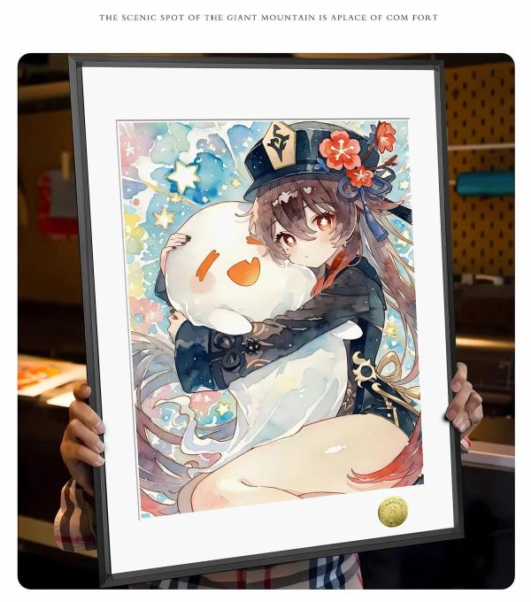 【海外代購】皇呱 《可愛胡桃》原神璃月往生堂堂主裝飾畫 午睡毯 地毯 