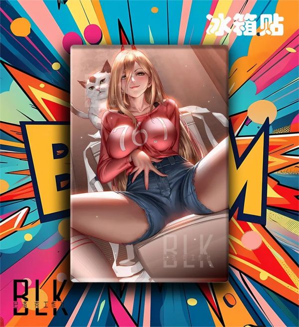 【海外代購】巴洛克 《貓咪帕瓦》鏈鋸人蕾塞篇裝飾畫冰箱貼 