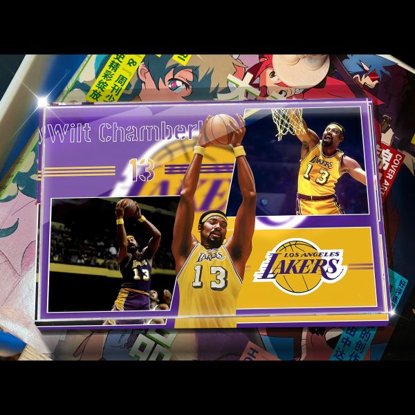 【海外代購】阿喵畫社 第六十彈動漫卡磚NBA球星洛杉磯湖人隊 NBA壓克力加厚紀念收藏磚 