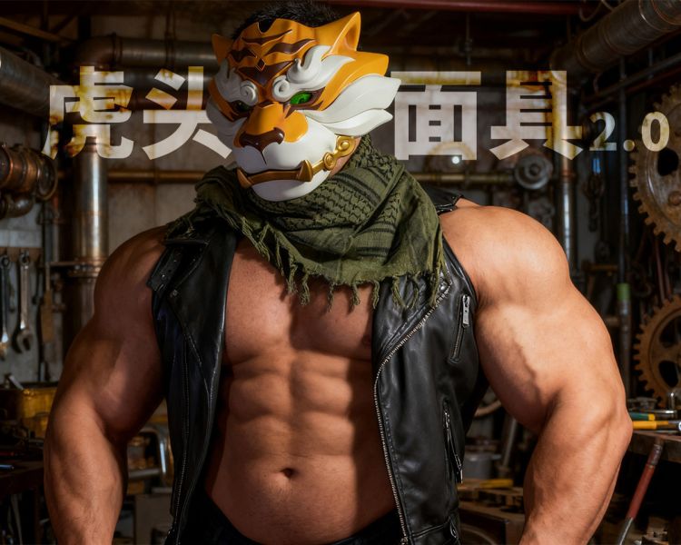 【海外代購】柴丼設計 虎頭面具 