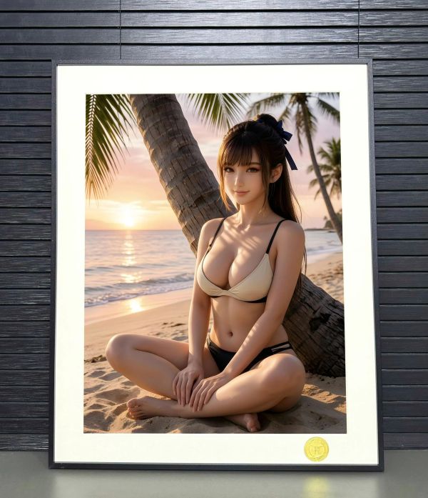 【海外代購】H2工作室 《海邊伊芙》劍星Eve裝飾畫 