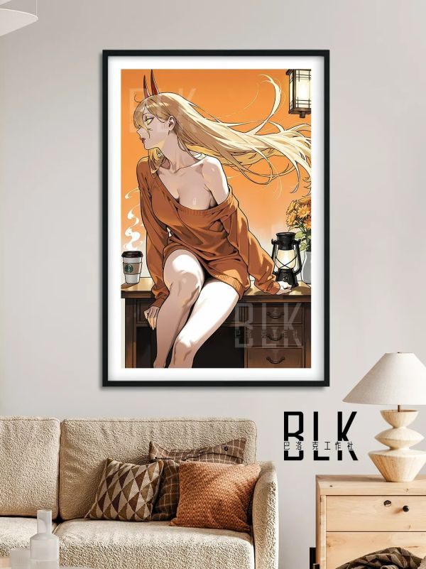 【海外代購】巴洛克《咖啡帕瓦》鏈鋸人蕾塞篇power裝飾畫 