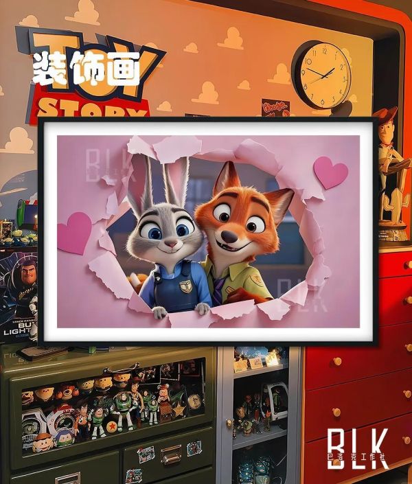 【海外代購】巴洛克 《粉色動物城》Zootopia2裝飾畫冰箱貼 