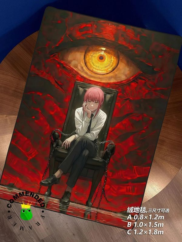 【海外代購】皇呱 《惡魔獵人瑪奇瑪》電鋸人裝飾畫 午睡毯 地毯 