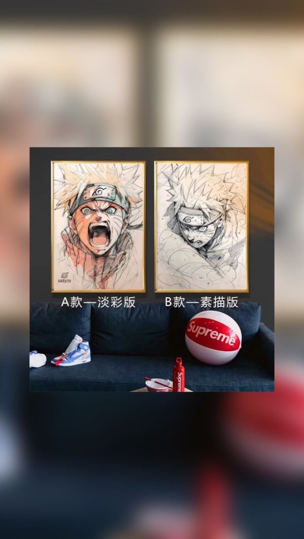 【海外代購】千鳥社 火影忍者 漩渦鳴人 單人照 潮流 裝飾畫 