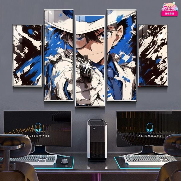 【海外代購】阿喵畫社 怪盜基德 新品超清八宮格卡磚背景牆 滑鼠墊 地墊 