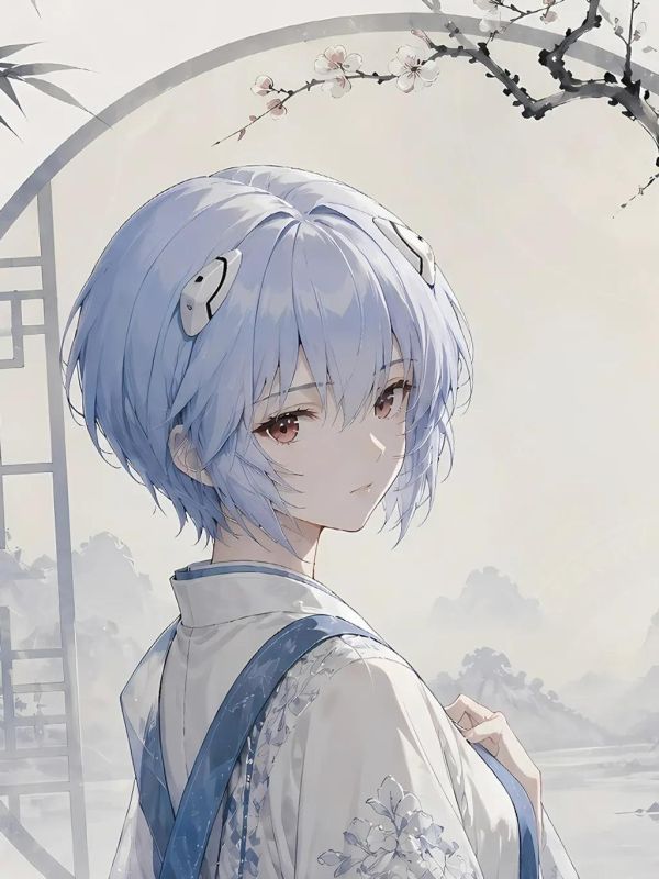 【海外代購】星空《國風綾波麗》EVA新世紀福音戰士裝飾畫 