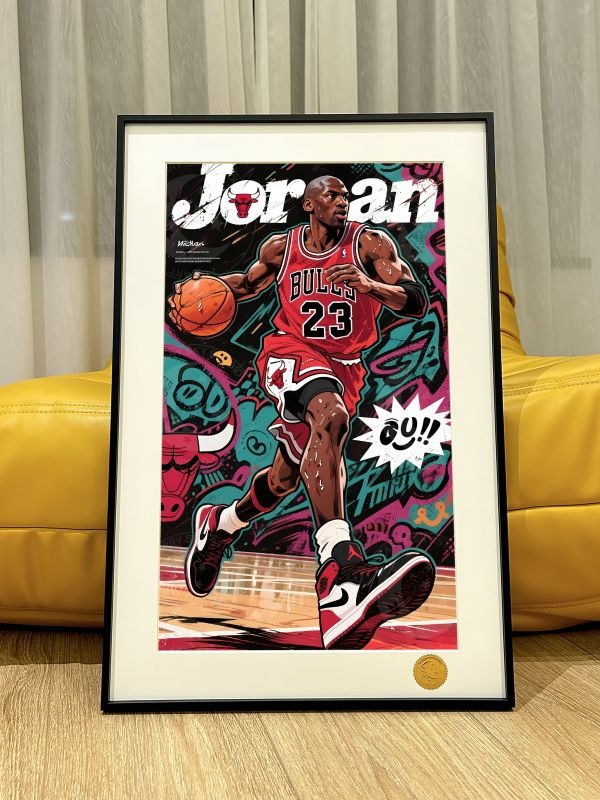 【海外代購】星空  《塗鴉喬丹》邁克爾·喬丹Michael Jordan公牛NBA裝飾畫 