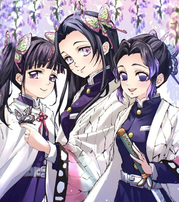 【海外代購】H2 《蝴蝶三姊妹》鬼滅之刃蝴蝶忍香奈惠香奈乎小忍蟲柱動畫二次元裝飾畫 