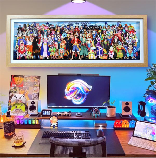 【海外代購】KALA HOME 路飛索隆四皇 全家福立體3D裝飾畫01 
